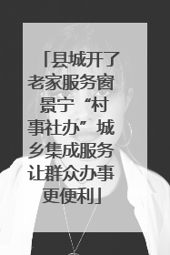 县城开了老家服务窗 景宁“村事社办”城乡集成服务让群众办事更便利