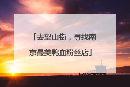去望山街，寻找南京最美鸭血粉丝店