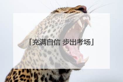 充满自信 步出考场