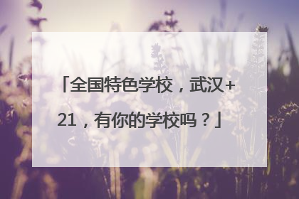 全国特色学校，武汉+21，有你的学校吗？