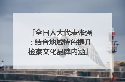 全国人大代表张强：结合地域特色提升检察文化品牌内涵