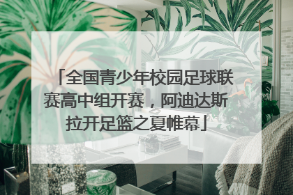 全国青少年校园足球联赛高中组开赛，阿迪达斯拉开足篮之夏帷幕