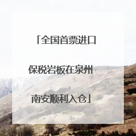 全国首票进口保税岩板在泉州南安顺利入仓