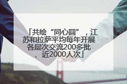共绘“同心圆”，江苏和拉萨平均每年开展各层次交流200多批、近2000人次