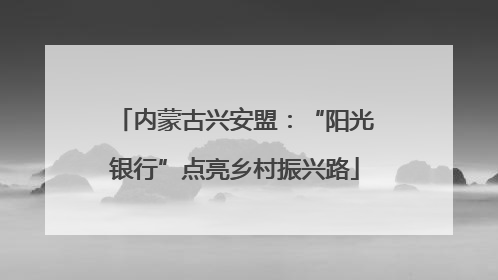 内蒙古兴安盟：“阳光银行”点亮乡村振兴路