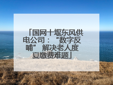 国网十堰东风供电公司：“数字反哺” 解决老人度夏缴费难题