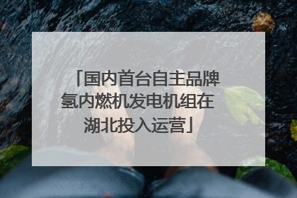 国内首台自主品牌氢内燃机发电机组在湖北投入运营