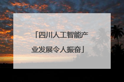 四川人工智能产业发展令人振奋