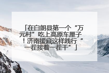 在白朗县第一个“万元村”吃上高原车厘子！济南援藏这样践行“一茬接着一茬干”