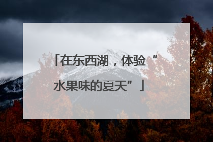 在东西湖，体验“水果味的夏天”