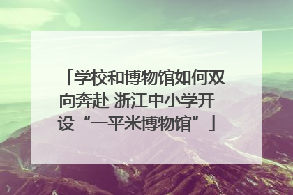 学校和博物馆如何双向奔赴 浙江中小学开设“一平米博物馆”