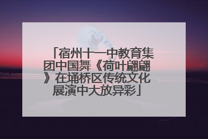 宿州十一中教育集团中国舞《荷叶翩翩》在埇桥区传统文化展演中大放异彩
