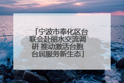 宁波市奉化区台联会赴丽水交流调研 推动激活台胞台属服务新生态