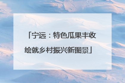 宁远：特色瓜果丰收绘就乡村振兴新图景