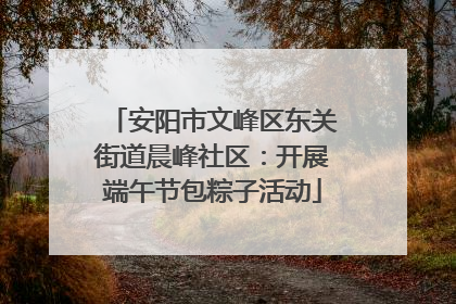 安阳市文峰区东关街道晨峰社区：开展端午节包粽子活动
