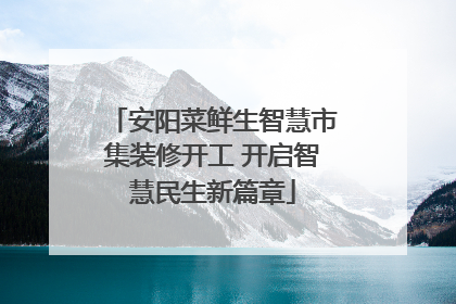 安阳菜鲜生智慧市集装修开工 开启智慧民生新篇章