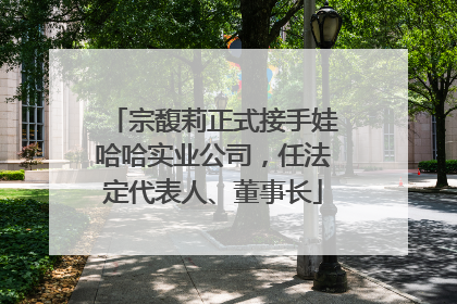 宗馥莉正式接手娃哈哈实业公司，任法定代表人、董事长