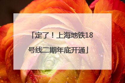 定了！上海地铁18号线二期年底开通