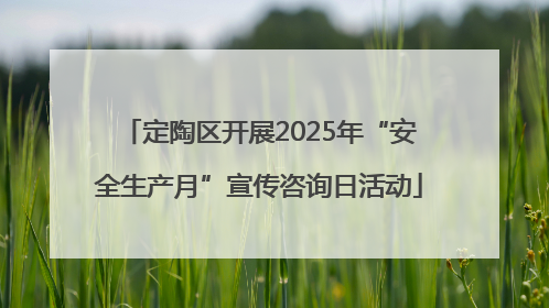 定陶区开展2025年“安全生产月”宣传咨询日活动