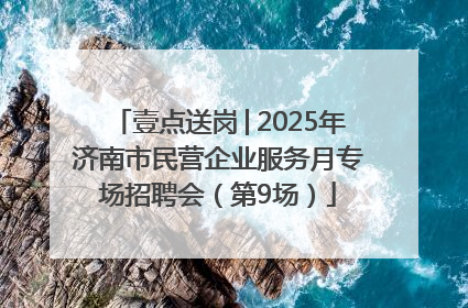 壹点送岗│2025年济南市民营企业服务月专场招聘会（第9场）