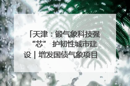 天津：锻气象科技强“芯” 护韧性城市建设｜增发国债气象项目落地见效系列报道