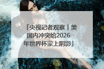 央视记者观察丨美国内冲突给2026年世界杯蒙上阴影