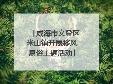 威海市文登区米山镇开展移风易俗主题活动