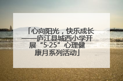 心向阳光，快乐成长——庐江县城西小学开展“5·25”心理健康月系列活动