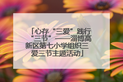心存“三爱”践行“三节”——淄博高新区第七小学组织三爱三节主题活动