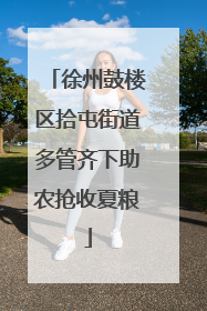 徐州鼓楼区拾屯街道多管齐下助农抢收夏粮
