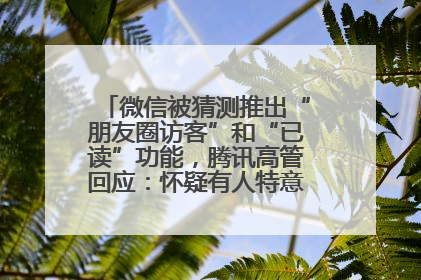微信被猜测推出“朋友圈访客”和“已读”功能，腾讯高管回应：怀疑有人特意反复翻炒流量