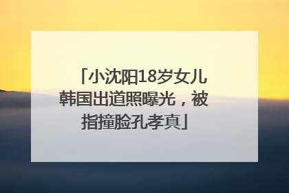 小沈阳18岁女儿韩国出道照曝光，被指撞脸孔孝真