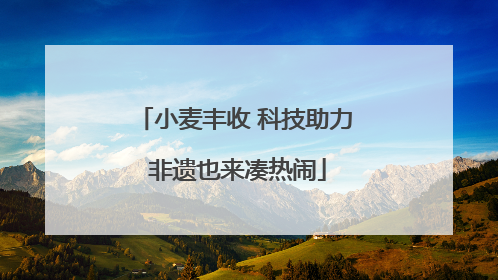 小麦丰收 科技助力 非遗也来凑热闹