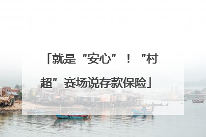 就是“安心”！“村超”赛场说存款保险
