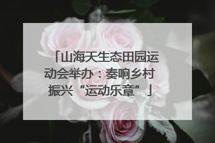 山海天生态田园运动会举办：奏响乡村振兴“运动乐章”