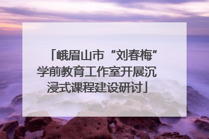 峨眉山市“刘春梅”学前教育工作室开展沉浸式课程建设研讨
