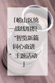 崂山区统一战线组织“智览新篇 同心奋进”主题活动