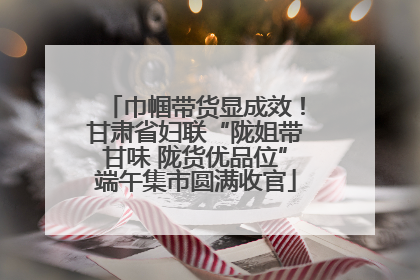 巾帼带货显成效！甘肃省妇联“陇姐带甘味 陇货优品位”端午集市圆满收官