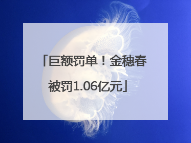 巨额罚单！金穗春被罚1.06亿元