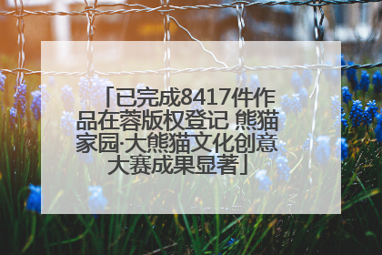 已完成8417件作品在蓉版权登记 熊猫家园·大熊猫文化创意大赛成果显著