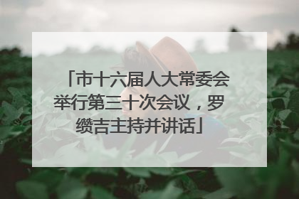 市十六届人大常委会举行第三十次会议，罗缵吉主持并讲话
