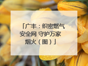 广丰：织密燃气安全网 守护万家烟火（图）