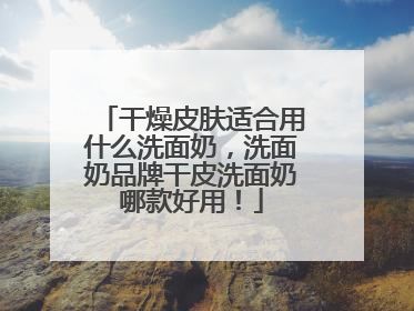 干燥皮肤适合用什么洗面奶，洗面奶品牌干皮洗面奶哪款好用！