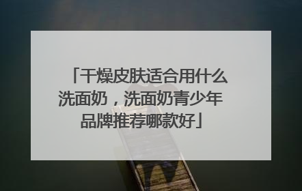 干燥皮肤适合用什么洗面奶，洗面奶青少年品牌推荐哪款好