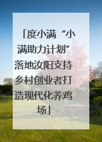 度小满“小满助力计划”落地汝阳支持乡村创业者打造现代化养鸡场