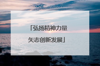 弘扬精神力量 矢志创新发展