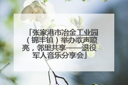张家港市冶金工业园（锦丰镇）举办歌声嘹亮，邻里共享——退役军人音乐分享会