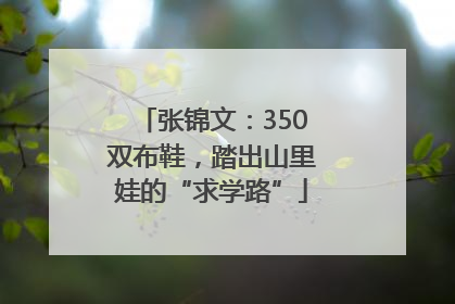 张锦文：350双布鞋，踏出山里娃的“求学路”