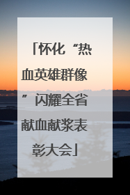怀化“热血英雄群像”闪耀全省献血献浆表彰大会