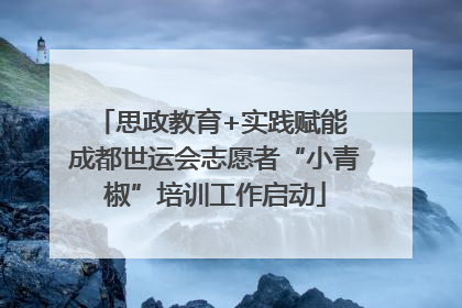 思政教育+实践赋能 成都世运会志愿者“小青椒”培训工作启动